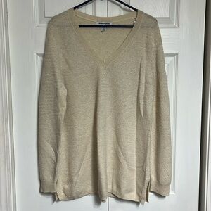 Tommy Bahama Sparkle Sweater in Gold and Cream Size XL